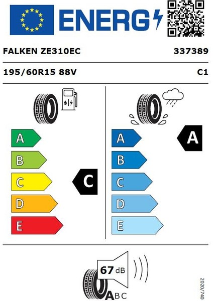 195/60 R15 88V Ziex Ze310 Ecorun Oto Yaz Lastiği ( Üretim Yılı: 2024 )