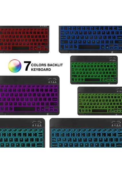 Redmud Teknoloji Honor Pad 9  Rgb Işıklı (7 Renkli)Bluetooth & Wireless Türkçe Klavye Mouse Seti