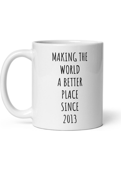 2013'TEN Beri Dünyayı Daha Iyi Bir Yer Haline Getirmek - 10. Doğum Günü Ingilizce Kahve Kupası