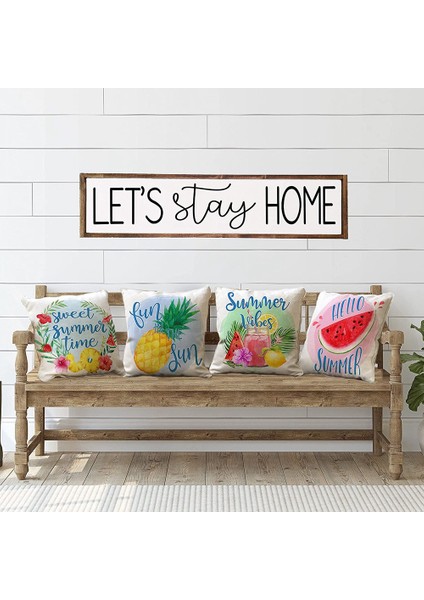 Yaz Yastık Kapakları 18X18 4 Set Açık Dekoratif Atmak Yastıklar Ekler Kılıfları Çiftlik Evi Dekor Ev Kanepe Kanepe,наволочка (Yurt Dışından) fırsatları