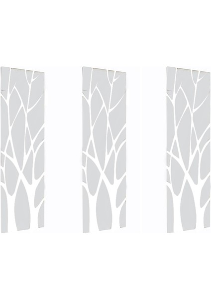 3x 3D Akrilik Ağaç Ayna Duvar Sticker Çıkarılabilir Dıy Sanat Çıkartması Ev Dekor Duvar 100X28 cm (Yurt Dışından) fiyatları