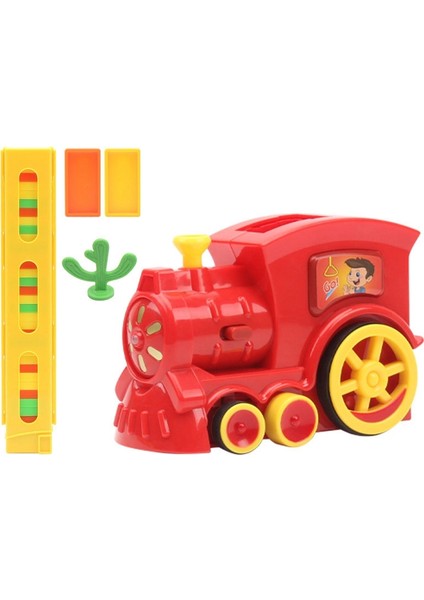 Çocuklar Domino Tren Araç Seti Ses Işığı Otomatik Döşeme Domino Tuğla Renkli Domino Blokları Oyunu Eğitici Dıy Oyuncak (Yurt Dışından)