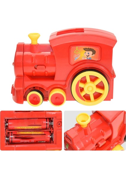 Çocuklar Domino Tren Araç Seti Ses Işığı Otomatik Döşeme Domino Tuğla Renkli Domino Blokları Oyunu Eğitici Dıy Oyuncak (Yurt Dışından)