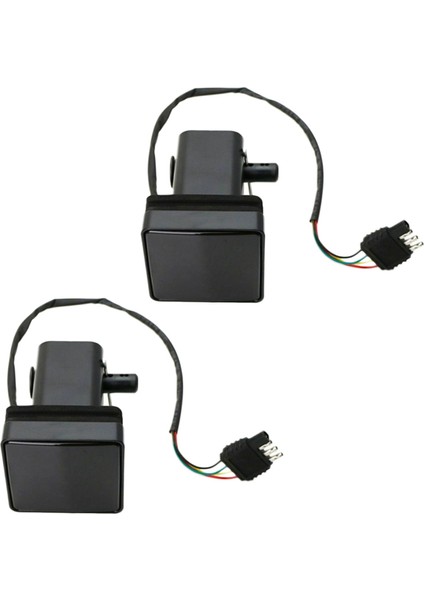 Adet 2 Inç Römork Kamyon Hitch Çekme Alıcı Kapağı Füme Lens 15 LED Fren Lambası (Yurt Dışından)