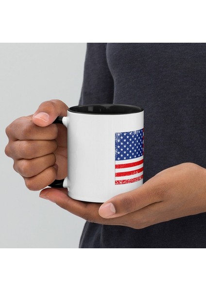 Abd Bayrağı Desenli Kupa Bardak - Renkli Kupa Ingilizce Kahve Kupa Kahve Fincanı Kupa modelleri