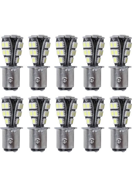 10X 1157 P21W BAY15D 5050 18 Smd LED Kuyruk Fren Stop Ampulü Beyaz (Yurt Dışından)