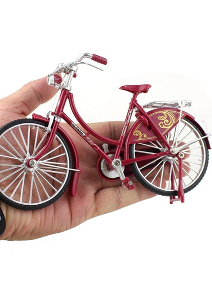 Mini 1:10 Alaşım Model Bisiklet Metal Parmak Dağ Bisikleti Retro Bisiklet Yetişkin Koleksiyon Çocuk Oyuncak, Stil 1 Kırmızı (Yurt Dışından)