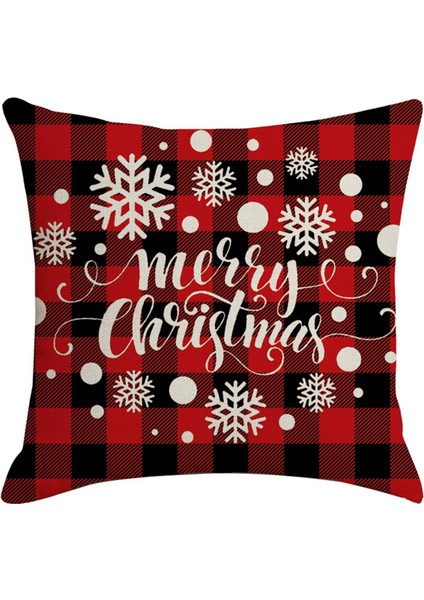 45 cm Merry Christmas Yastık Kılıfı Kırmızı Noel Baba Kare Ev Dekor Keten Yastık Kılıfı Minder Kapakları Kanepe Araba Hediye Için (Yurt Dışından)