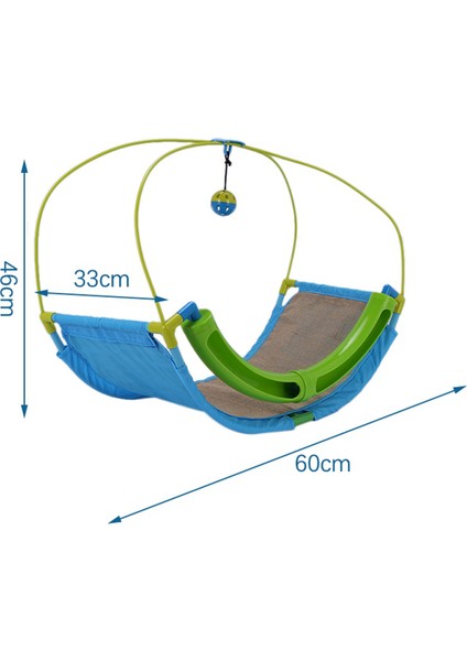 Kedi Oyuncak Rocker Keten Kanvas Salıncak Kedi Kanepe Kedi Uyuyan Beşik Yatak Çan Topu ile Pet Interaktif Oyuncak (Yurt Dışından)