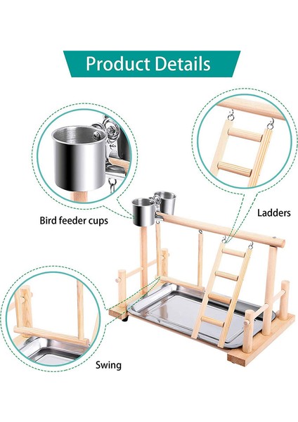 Papağan Oyun Parkı Kuş Levrek Oyun Standı Papağan Oyun Alanı Spor Salonu Ahşap Merdiven Salıncak Tırmanma (Yurt Dışından)