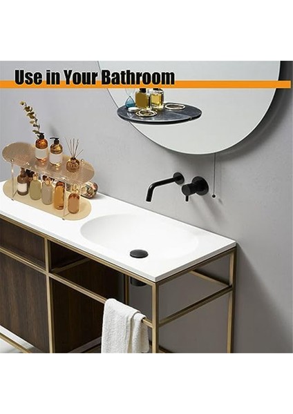 2 Katlı Banyo Tepsisi, Makyaj Rafı Tezgah Üstü Düzenleyici, Banyo Rafı Düzenleyici, Kozmetik, Cilt Bakımı, Parfümlükler,организаторы Hmoe (Yurt Dışından) modelleri