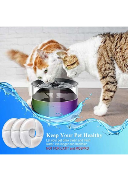 Adet Kedi Su Çeşmesi Filtresi ile Uyumlu 54OZ/1.6L Otomatik Pet Su Çeşmesi Filtreleri, Kedi Çeşmesi Filtre Değişimi (Yurt Dışından)