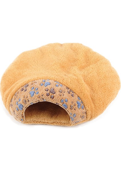 Kış Kedi Yatağı Yumuşak Peluş Oyuk Mağarası Kapüşonlu Kediler Köpekler-Kediler ile Uyumlu, Masa Isınma Evcil Hayvan Yatağı ile Uyumlu, 50X48X13CM (Yurt Dışından)