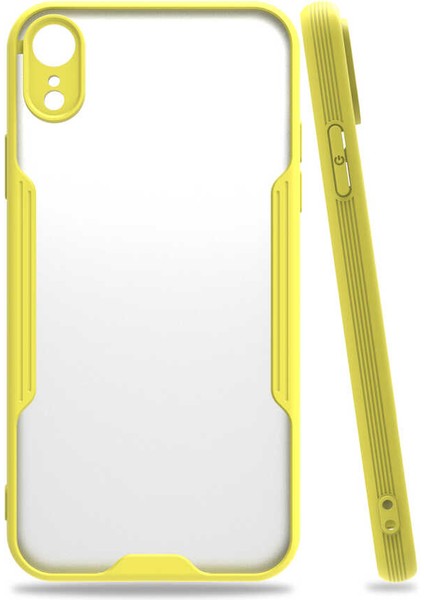 iPhone Xr 6.1 - Uyumlu Zore Parfe Kapak-Sarı