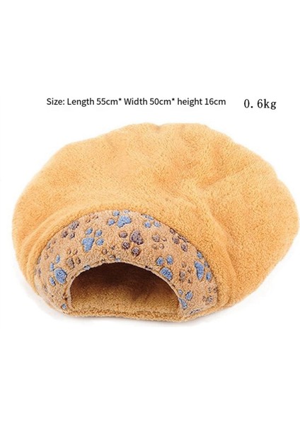 Kış Kedi Yatağı Yumuşak Peluş Oyuk Mağarası Kapüşonlu Kediler Köpekler-Kediler ile Uyumlu, Masa Isınma Evcil Hayvan Yatağı ile Uyumlu, 50X48X13CM (Yurt Dışından) fırsatları