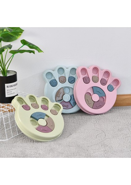 Pet Gıda Dağıtıcı Köpek Kase Çok Fonksiyonlu Eğitici Köpek Oyuncakları Köpek Bulmaca Tabağı Eğitim Mavi (Yurt Dışından)