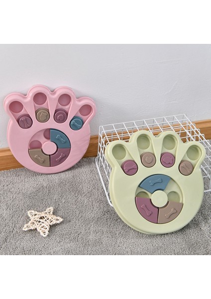 Pet Gıda Dağıtıcı Köpek Kase Çok Fonksiyonlu Eğitici Köpek Oyuncakları Köpek Bulmaca Tabağı Eğitim Mavi (Yurt Dışından)