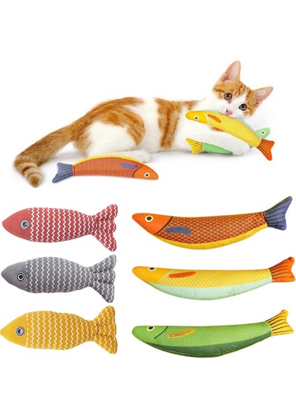 Adet Kedi Oyuncakları Saury Balık, Kapalı Kediler ile Uyumlu Kedi Çiğneme Oyuncak Kedi Nipleri Oyuncaklar (Yurt Dışından)