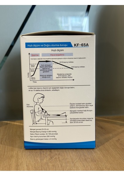 Pilli Kol Tipi Dijital Tansiyon Aleti KF-65A Kol Dijital