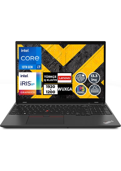 Thinkpad T16 Gen 2 Intel Core I7-1355U 32GB 1tb SSD 16" Wuxga Freedos Taşınabilir Bilgisayar 21HH00T7TX