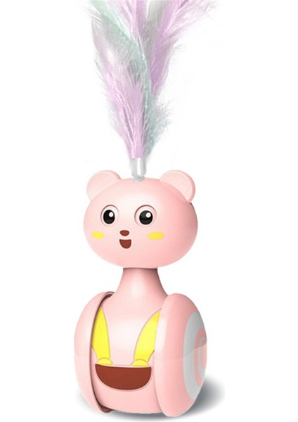 Pembe Kediler - Salıncak Oyuncak Yavru Kedi Interaktif Denge Arabası Kediler Kovalayan Oyuncak Evcil Hayvan Ürünü, Renkli Tüy (Yurt Dışından)