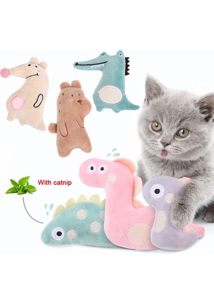 Adet/grup Sevimli Dinozor Peluş Kedi Oyuncak Timsah Pet Oyuncak Kanguru Hayvan Kedi Nane Oyuncaklar Kedi Çiğneme Oyuncağı (Yurt Dışından)