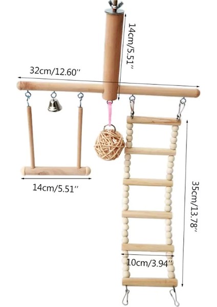 Kuş Kafesi Standı Oyun Spor Salonu Levrek Oyun Alanı Tırmanma Merdiveni Salıncak Rattan Topu Çiğneme Oyuncakları Papağan Aşk Kuşlar Muhabbet Kuşları ile Uyumlu (Yurt Dışından)
