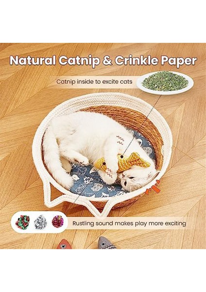 Paket Kedi Oyuncakları Balık, Kapalı Kedilerle Uyumlu Kedi Çiğneme Oyuncak Kedi Nipleri Oyuncakları (Yurt Dışından) modelleri