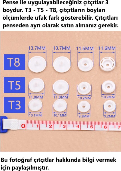 Plastik Çıtçıt Basma Pensesi (T3 - T5 - T8 Plastik Çıtçıt Pensesi)