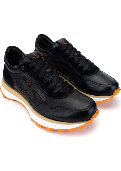 Erkek Hakiki Deri Siyah/turuncu Sneakers & Spor Ayakkabı 510 FU0875B Erk Ayk Y24 Nero/arancıo fiyatları