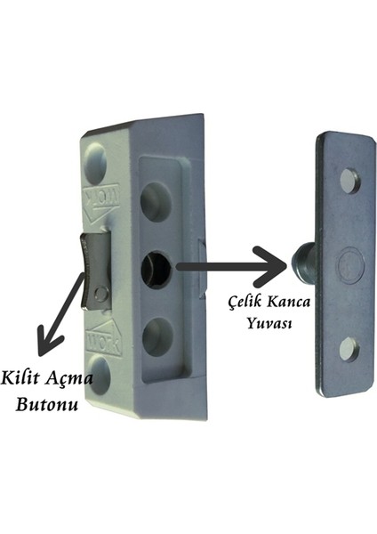 Pencere Emniyet Kilidi, Çocuk Hırsız Kilidi (Beyaz)