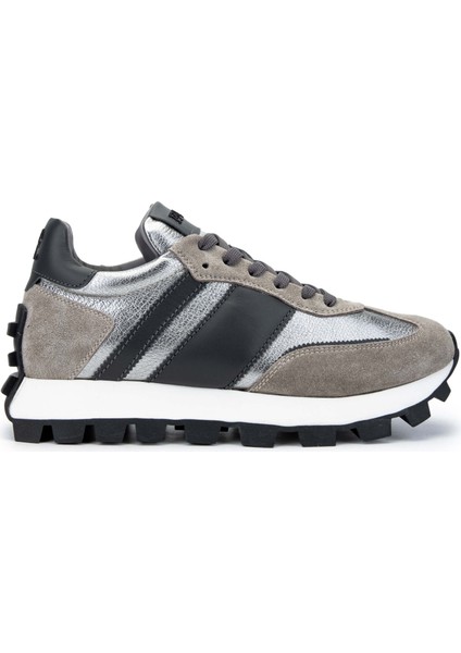 Erkek Hakiki Deri Gri Sneakers & Spor Ayakkabı 510 FU1026CL Erk Ayk Y24 Alpaca/londra/argnt