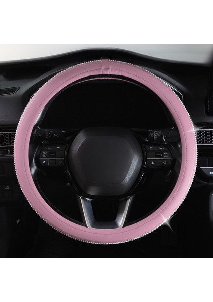 Gümüş Taşlı Geçmeli Direksiyon Kılıfı - Pudra/açık Pembe fiyatları