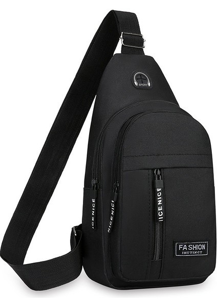 Erkek Oxford Kumaş Göğüs Çantası Çok Fonksiyonlu Spor Açık Hava Eğlence Omuz Çantası Crossbody Çanta (Yurt Dışından)