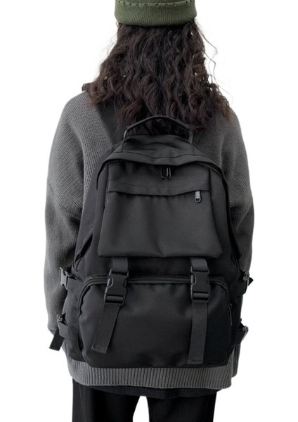 Üniversite Öğrencileri Için Çok Yönlü Ins Sırt Çantası, Büyük Kapasiteli, Koyu Renkli Sırt Çantası (Yurt Dışından)