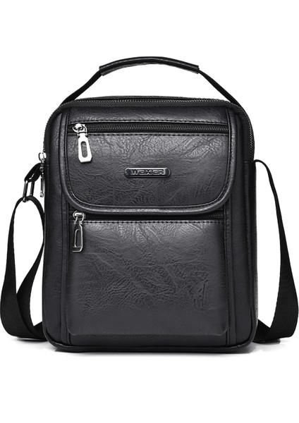 Taşınabilir Retro Omuz Çantası Erkek Crossbody Çanta Erkek Sırt Çantası (Yurt Dışından)