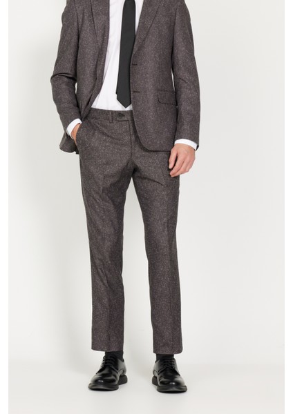 Ekstra Slim Fit Dar Kesim Kırlangıç Yaka Tweet Desenli Takım Elbise modelleri