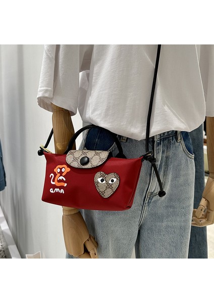 Mini Hamur Torbası Taşınabilir Omuz Messenger Küçük Çanta Su Geçirmez Graffiti Çantası (Yurt Dışından)