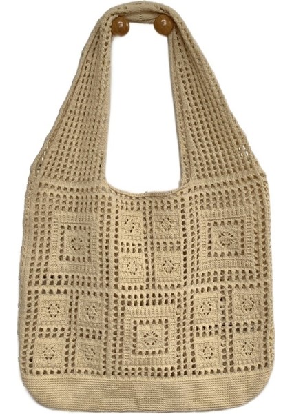 Örgü Içi Boş Basit Dokuma Çanta Omuz Çantası (Yurt Dışından)