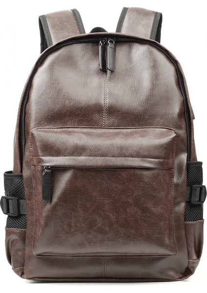 Pu Erkek Sırt Çantası Seyahat Çantası Öğrenci Okul Çantası Bilgisayar Erkek Çantası (Yurt Dışından)