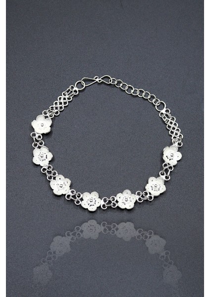 Papatya Model Telkari 925 Ayar Gümüş Bileklik 201023033