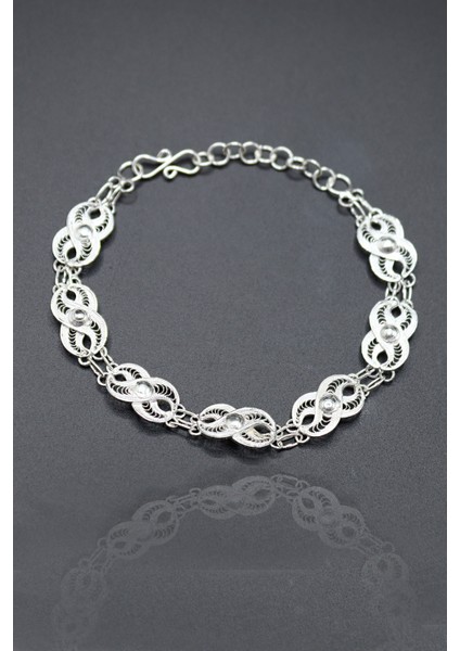 Sonsuzluk Model Telkari 925 Ayar Gümüş Bileklik 201023039