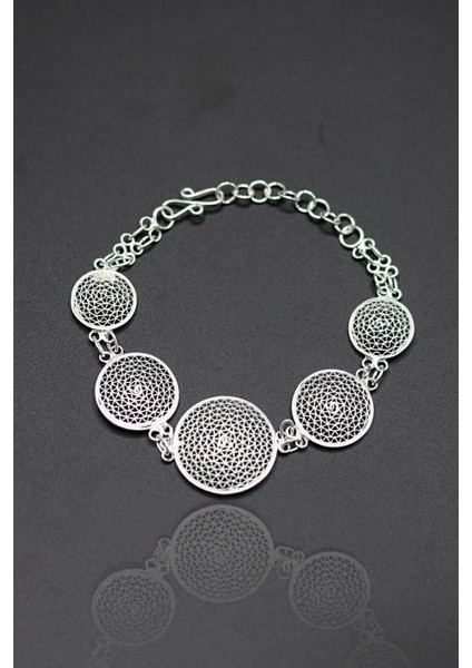 Halka Model Telkari 925 Ayar Gümüş Bileklik 201023051