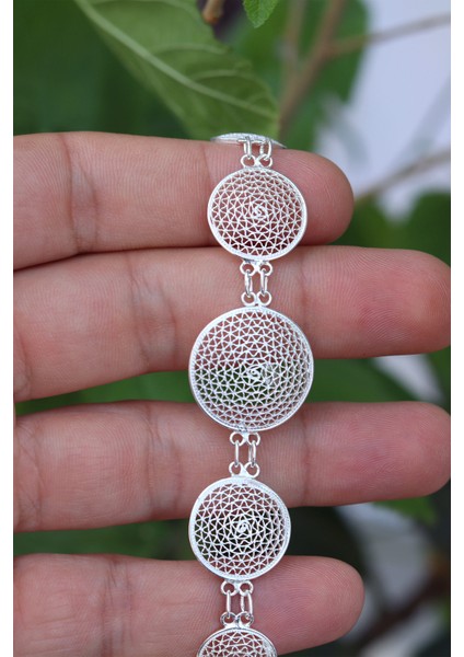 Halka Model Telkari 925 Ayar Gümüş Bileklik 201023051 fiyatları