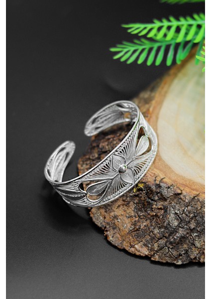 Yöresel Model Telkari 925 Ayar Gümüş Bilezik 201023064