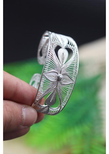 Yöresel Model Telkari 925 Ayar Gümüş Bilezik 201023064 fiyatları