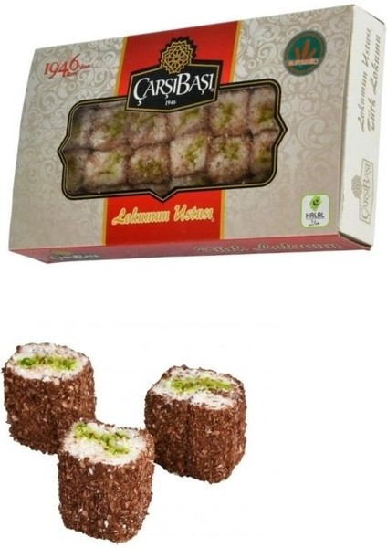 Hindistan Cevizli Antep Fıstıklı Kakaolu Glütensiz Sultan Lokumu 500 gr fiyatları