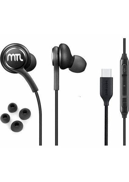 Samsung Galaxy S24 Plus Uyumlu Mikrofonlu Stereo Kablolu Kulaklık MT292