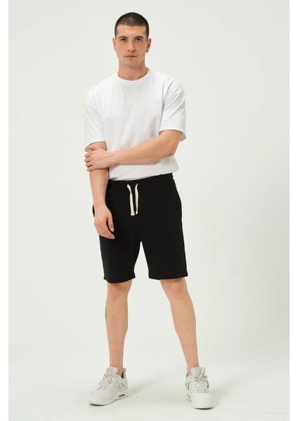 Erkek Regular Fit 3 Iplik Kumaş Şort Siyah fiyatları