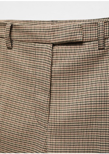 Kazayağı desenli skinny takım elbise pantolon indirimleri